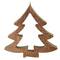 7" Brown Glittered Cutout Christmas Tree Ornament